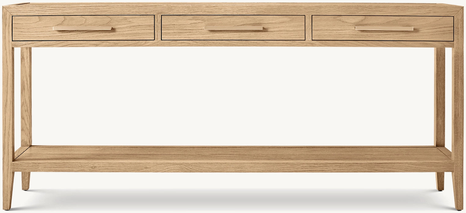 French Contemporary 3-Drawer Console Table