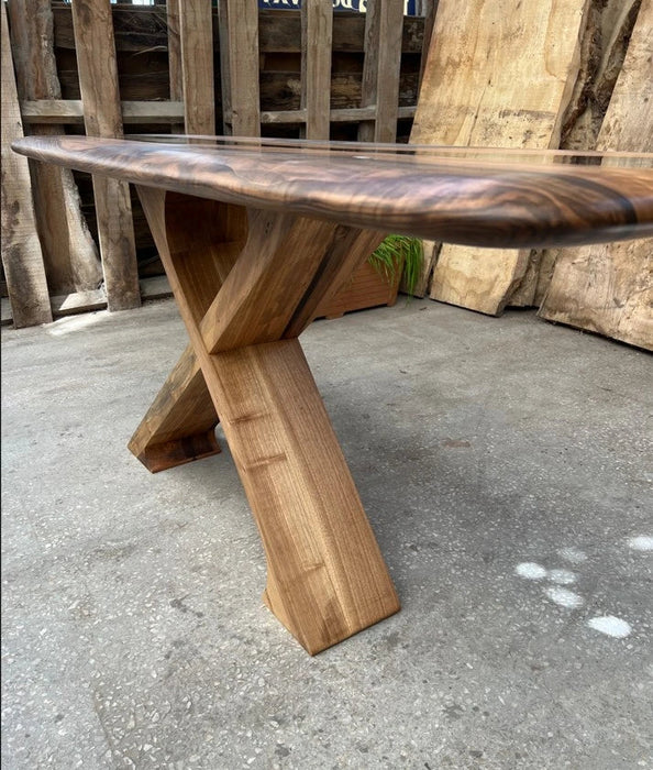 Handmade Solid Walnut Console Table for Entryway and Foyer
