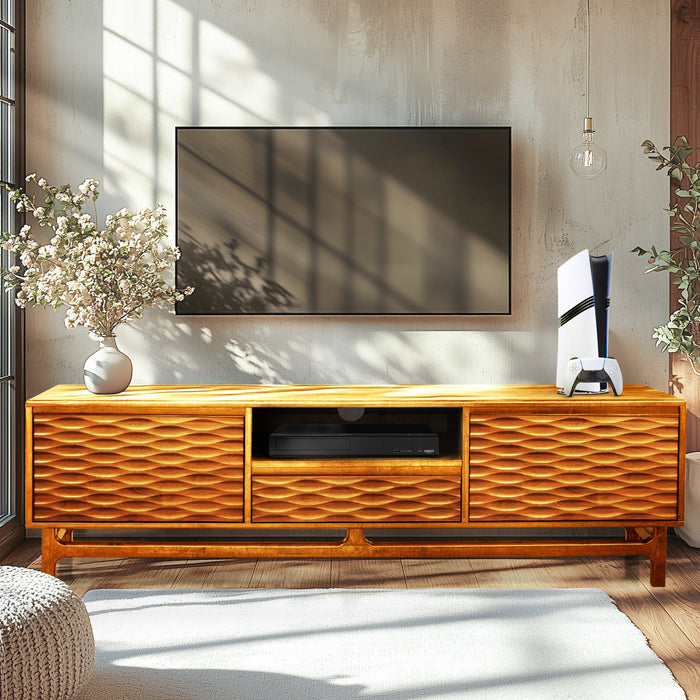 Acacia Elara TV Stand with Storage and Cable Management for TVs up to 80"