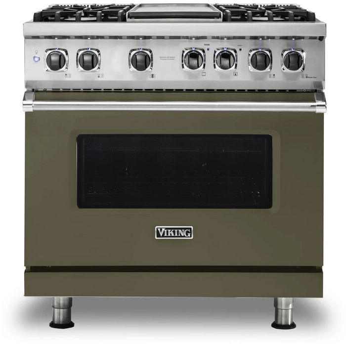 Viking® Professional 5 Series 36" Pro Style Dual Fuel  Range VDR5364GSSLP