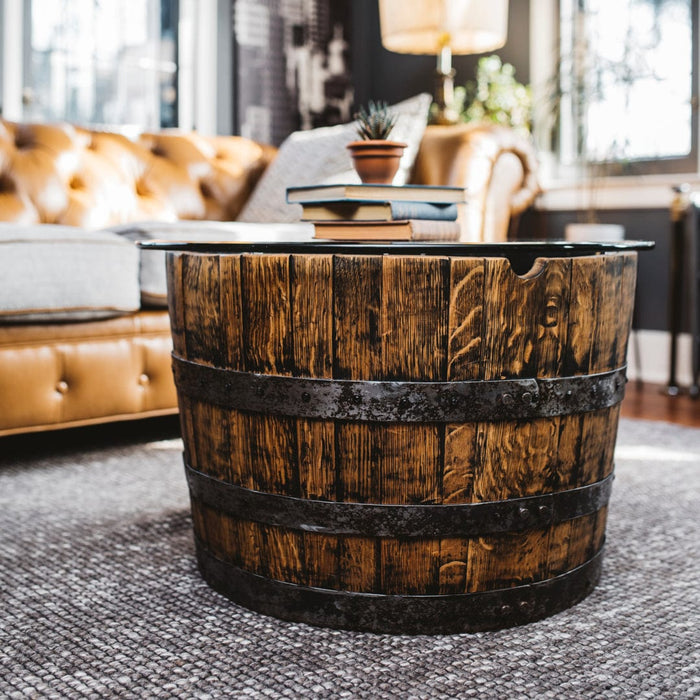 Whiskey Barrel Oak Coffee Table