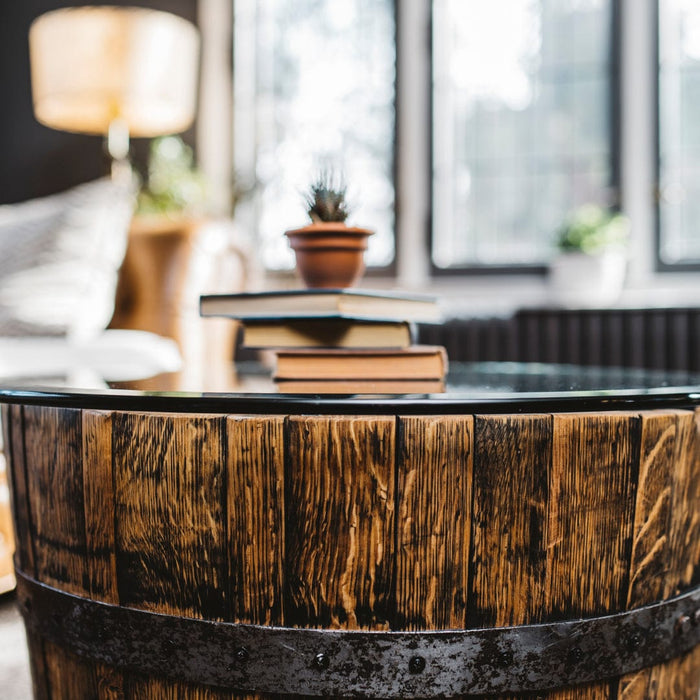 Whiskey Barrel Oak Coffee Table