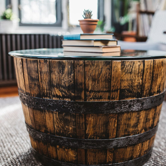 Whiskey Barrel Oak Coffee Table