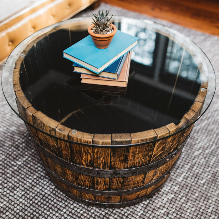 Whiskey Barrel Oak Coffee Table