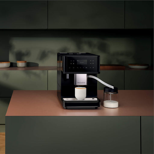Miele CM6160 Obsidian Black Countertop Coffee and Espresso Machine with MilkPerfect 601370 - Farmhouse Kitchen and Bath