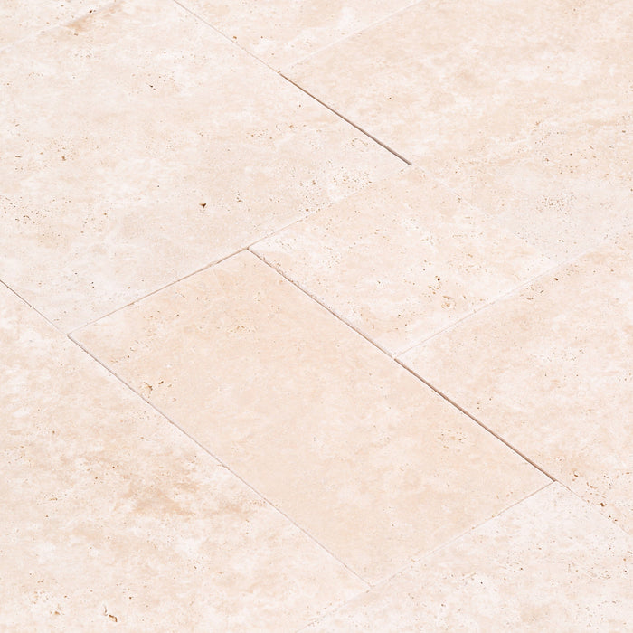 Miletos Ivory Travertine Pattern Tumbled Pavers - Full Truckload