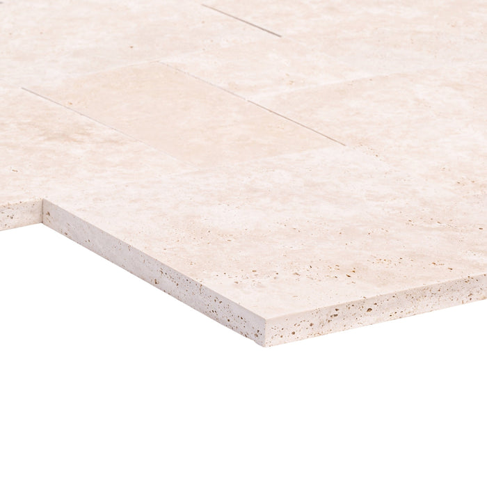 Miletos Ivory Travertine Pattern Tumbled Pavers - Full Truckload