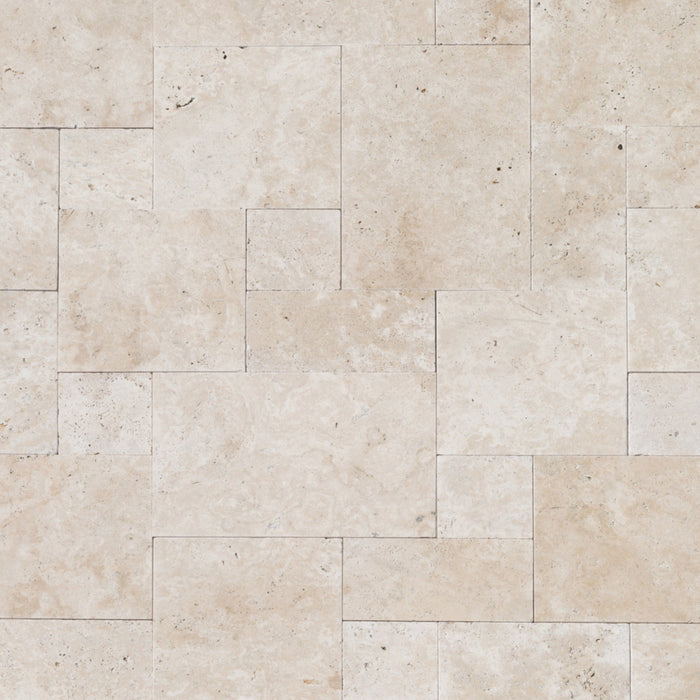 Miletos Ivory Travertine Pattern Tumbled Pavers - Full Truckload