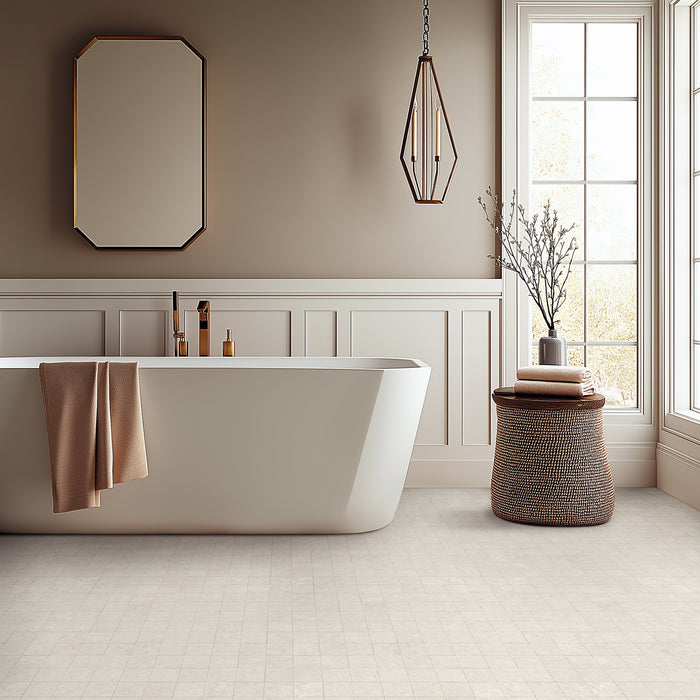 Girona Marfil 12"x12" Lappato 3D Porcelain Mosaic Floor And Wall Tile - MSI Collection