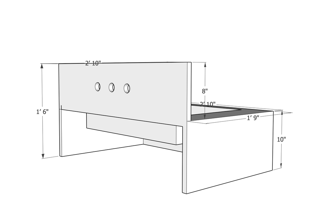 Calacatta Viola Marble Rectangular Wall-mount Bathroom Sink with 8" Backsplash NTRVS189