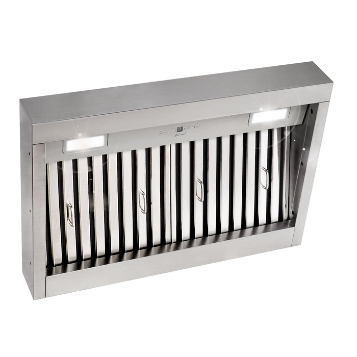 30" Range Hood Insert, Ultra Quiet Stainless Steel 6" Ducted with 600 CFM Powerful Suction — NX-19IL-30-Warm White