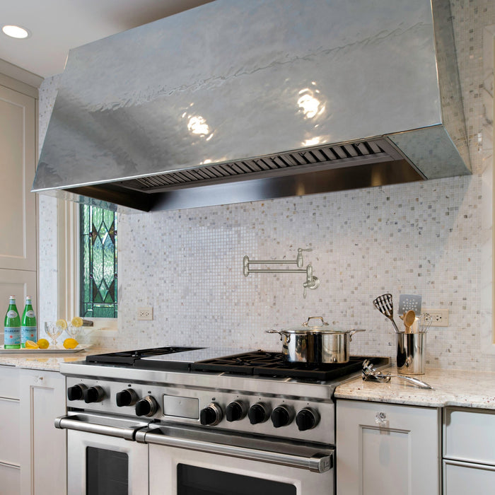 48" Range Hood Insert, Ultra Quiet Stainless Steel 8" Ducted with 1200 CFM Powerful Suction — NX-19IL-48-Warm White