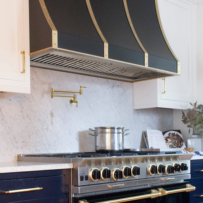 48" Range Hood Insert, Ultra Quiet Stainless Steel 8" Ducted with 1200 CFM Powerful Suction — NX-19IL-48-Warm White