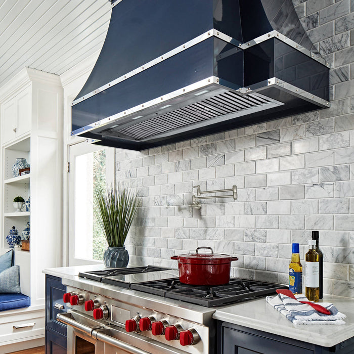 Nauxus 54 Inch Range Hood Insert with 1200 CFM Powerful Suction, Ultra Quiet Ducted Stainless Steel Kitchen Stove Vent Hood with Dimmable LED Lights, Timer, 4-Speed Touch Control , NX-19IL-54