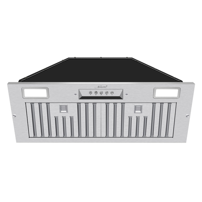 Range Hood Insert 30 Inch, 600 CFM Built-in Kitchen Hood with 3 Speeds, Ultra-Quiet Stainless Steel Ducted Vent Hood Insert with LED Lights and Dishwasher Safe Filters