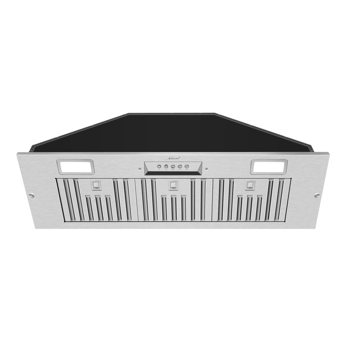 Range Hood Insert 36 Inch, 600 CFM Built-in Kitchen Hood with 3 Speeds, Ultra-Quiet Stainless Steel Ducted Vent Hood Insert with LED Lights and Dishwasher Safe Filters