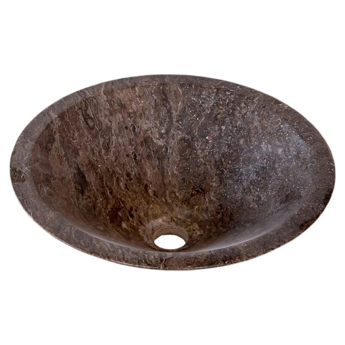 Narcist Brown Marble V-Shape Tapered Sink Polished (D)16" (H)6"