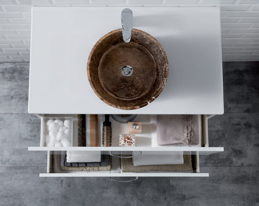 Narcist Brown Marble Vessel Sink High-Gloss Polished (D)16" (H)6.5"