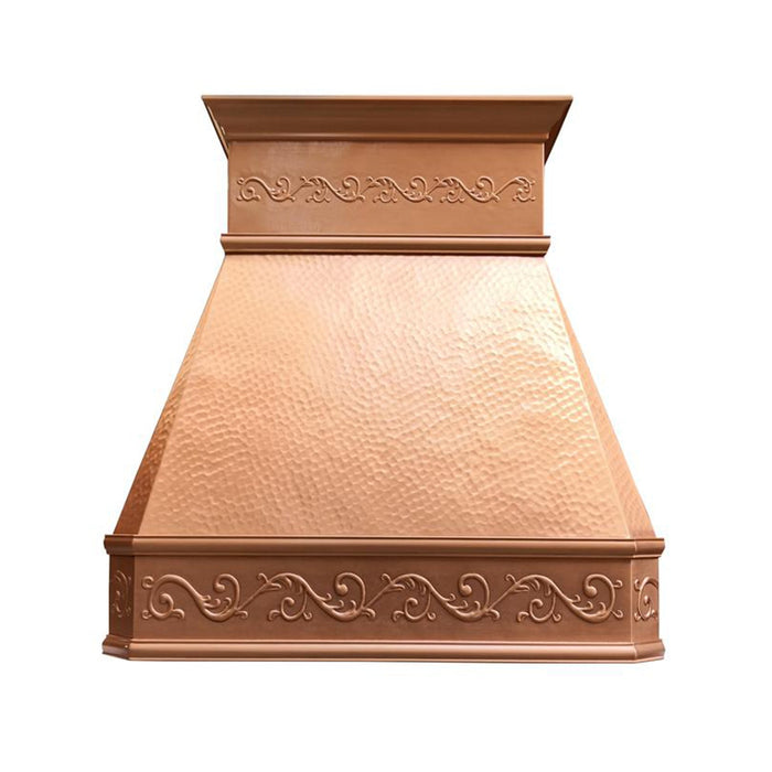 Natural Curved Custom Copper Kitchen Hood