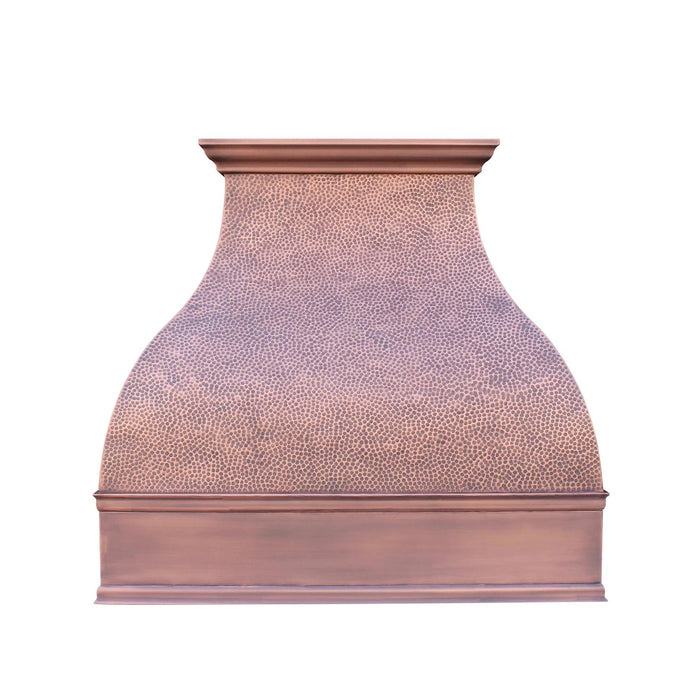 Custom Natural Copper Range Hood Bell Shaped