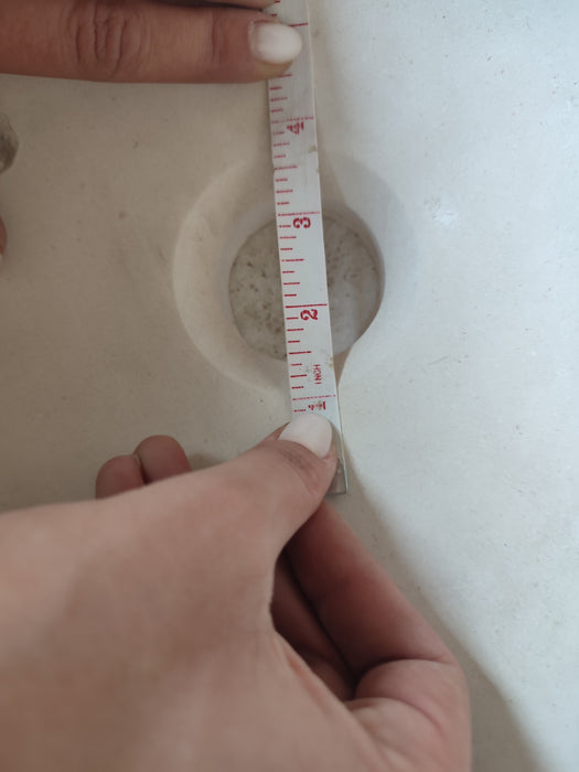 Turkish Limestone Natural Stone Handcrafted Vessel Sink - 15 Inch x 6 Inches