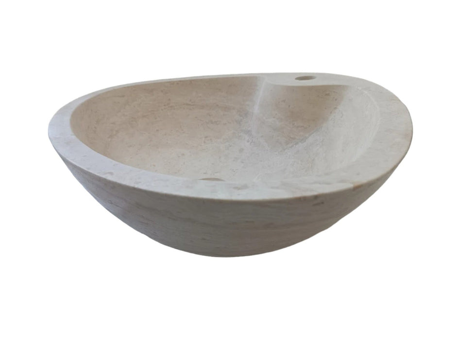 Natural Travertine Vessel Sink Honed and Filled 23.6x17.7x5.9