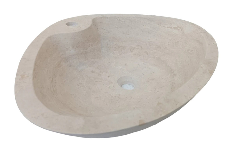 Natural Travertine Vessel Sink Honed and Filled 23.6x17.7x5.9