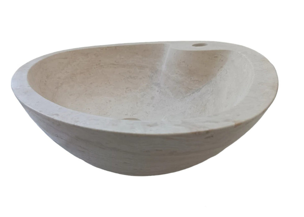 Natural Travertine Vessel Sink Honed and Filled 23.6x17.7x5.9