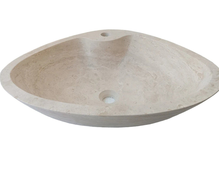 Natural Travertine Vessel Sink Honed and Filled 23.6x17.7x5.9