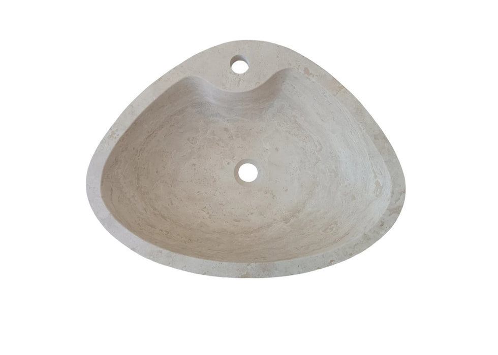 Natural Travertine Vessel Sink Honed and Filled 23.6x17.7x5.9