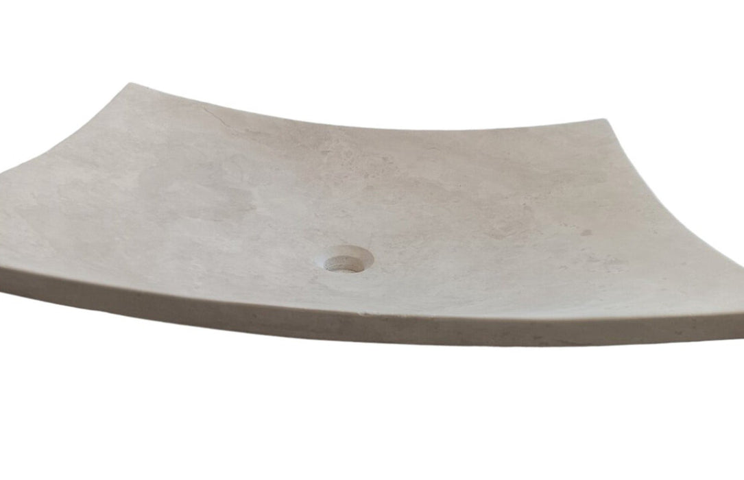 Light Travertine Natural Stone Vessel Sink - Honed 25.6x17.7