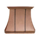 Curved Farmhouse Natural Copper Range Hood