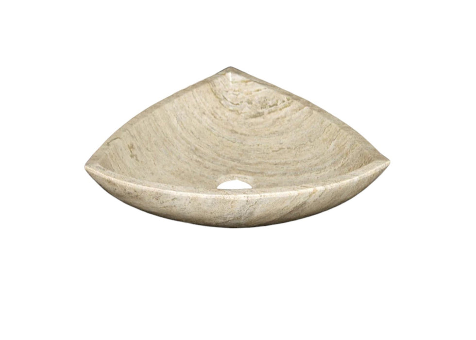 Natural Light Travertine Vein-cut Vessel Sink Polished 16x16x6