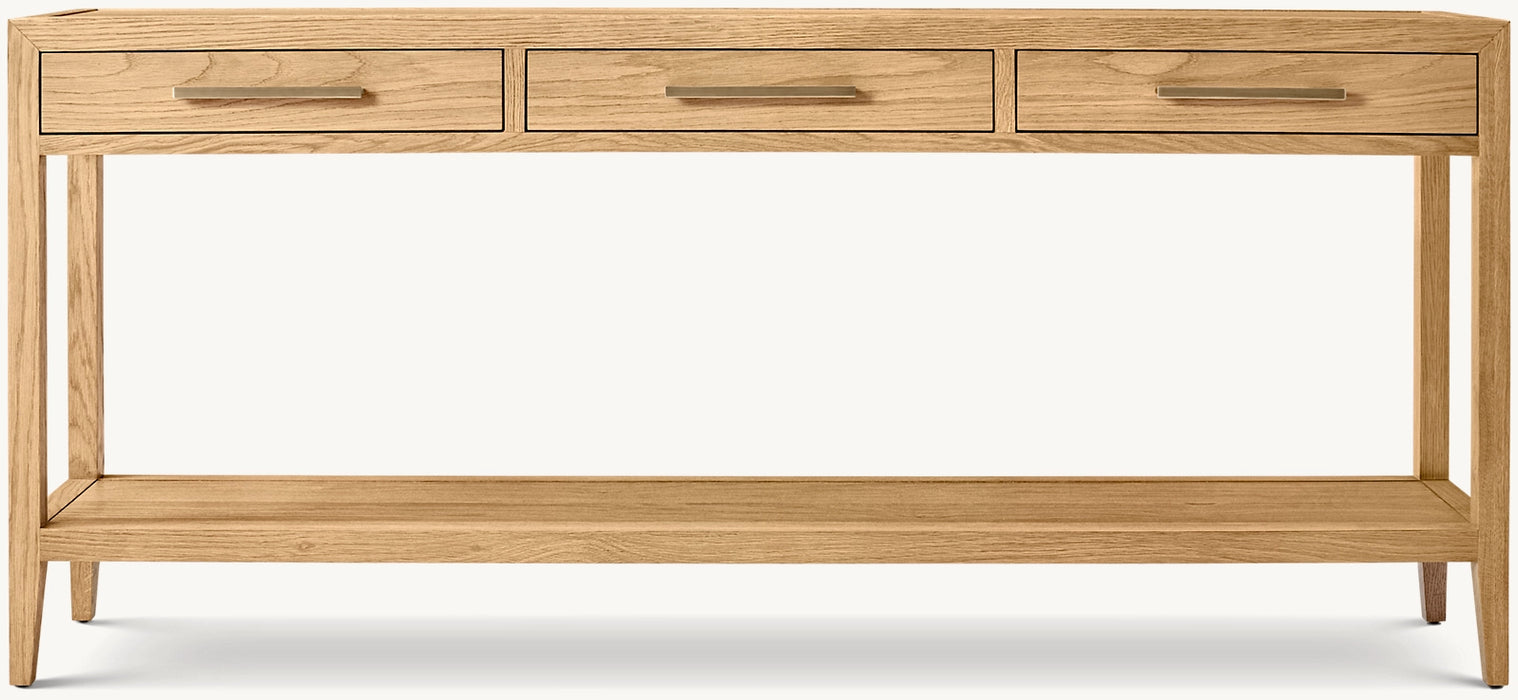 French Contemporary 3-Drawer Console Table