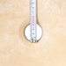 Natural Stone Honed Circular Light Travertine Vessel Sink SKU-20020022 drain hole metric size