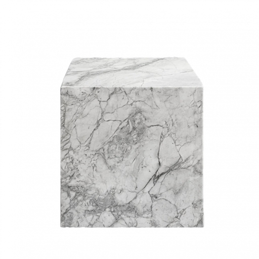 Natural Stone White/Grey Marble Side/End Table SKU-WM40x40ST