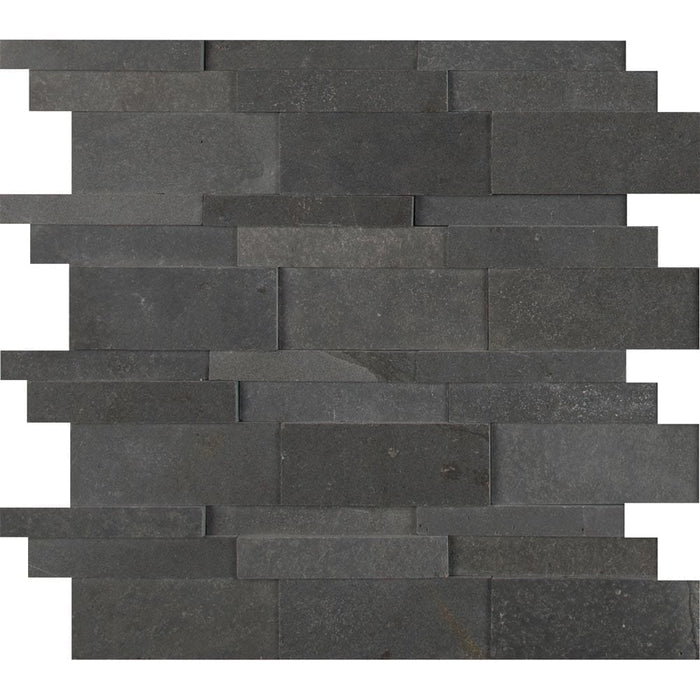 Neptune 3D 12" x 12" Honed Basalt Mesh-Mounted Mosaic Tile Pattern-MSI Collection
