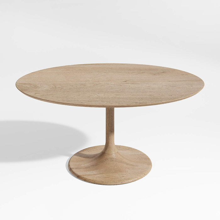 Nero 60" Natural Wood Oval Dining Table 614045