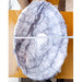 New York White Marble Oval Shape Vessel Sink Polished (W)16" (L)26" (H)5" SKU-NTRVS09 product shot top view width measure