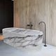 New York Marble Bathtub Hand-carved from Solid Marble Block (W)32" (L)73" (H)24"