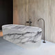 Polished Marble Hand Carved Freestanding Bathtub 32 x 73 x 24