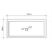 Noce Travertine Rectangular Vessel Sink Honed Filled (W)16" (L)48" (H)4" SKU-NTRSTC39 product technical drawing