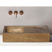 Noce brown travertine natural stone farmhouse apron kitchen sink surface honed filled size (W)18" (L)36" (H)7" SKU-NTRSTC48 installed on room scene