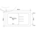 Noce brown travertine natural stone farmhouse apron kitchen sink surface honed filled size (W)18" (L)36" (H)7" SKU-NTRSTC48 product techinal drawing