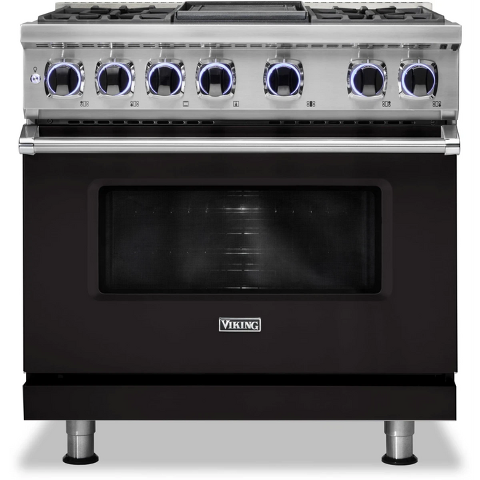 Viking® 7 Series 36" Stainless Steel Pro Style Dual Fuel Range VDR73624GSS