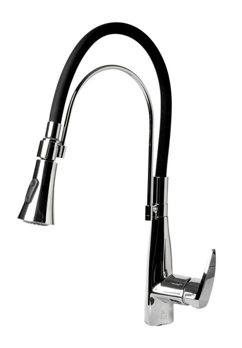 ALFI brand Kitchen Faucet with Black Rubber Stem ABKF3001