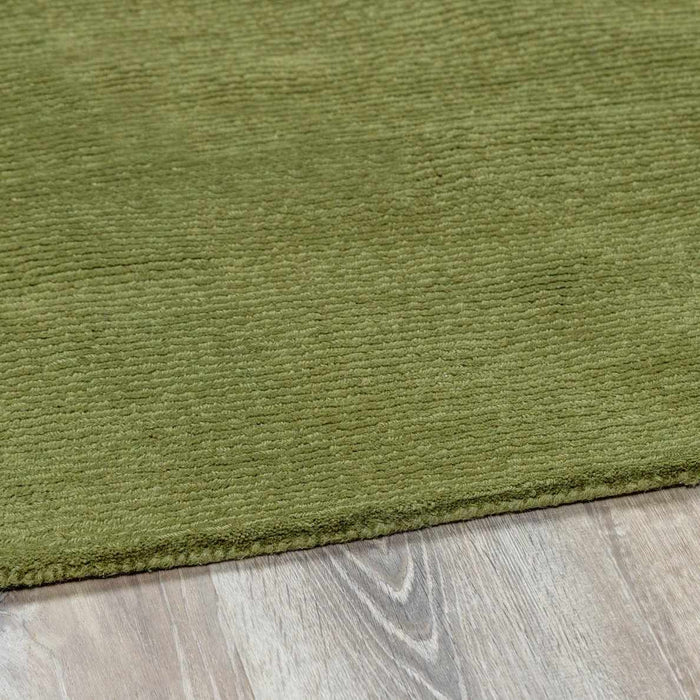 Brockton Solid Wool Sage Green Area Rug