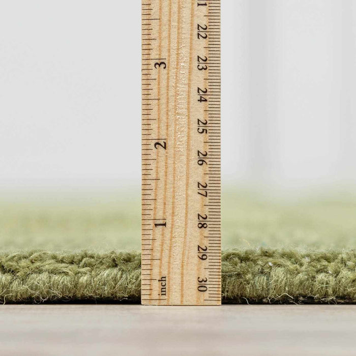 Brockton Solid Wool Sage Green Area Rug