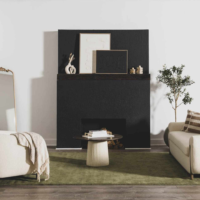 Brockton Solid Wool Sage Green Area Rug