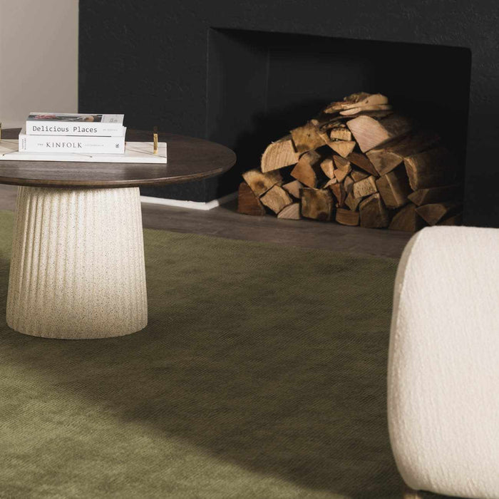 Brockton Solid Wool Sage Green Area Rug